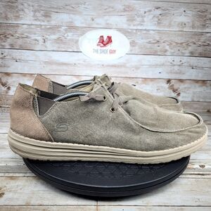 Skechers Men's Size 13 Grey Melson-Raymon Canvas Slip on Shoes